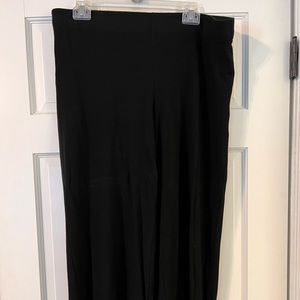 Loft black knit wide leg capris